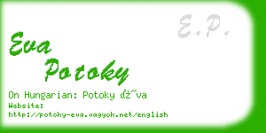 eva potoky business card